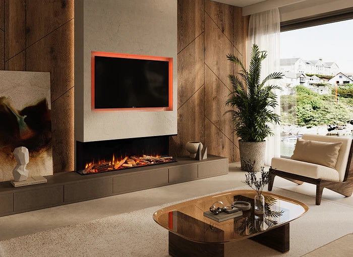f-Charlton & Jenrick i-1500e Deep met premium log Elektrische Sfeerhaard