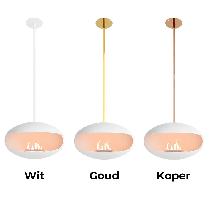 f-Cocoon Fires Aeris Wit en stangkleuren Bio-Ethanol haard