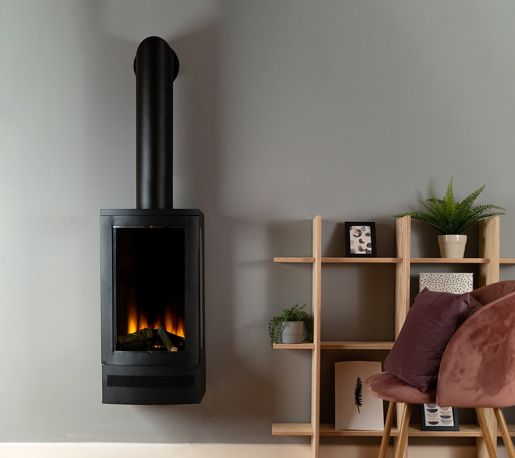 f-British Fires Bramshaw wandmodel met afvoerpijp elektrische sfeerhaard

