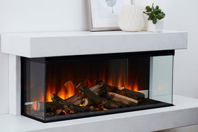 f-British Fires Brockenhurst  wit deluxe logs diagonaal
