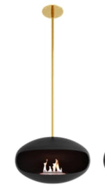 f-Cocoon Fires Aeris Black en Gold  Bio-Ethanol haard
