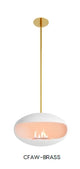 f-Cocoon Fires Aeris Wit en Goudkleurige stang  Bio-Ethanol haard