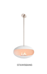 f-Cocoon Fires Aeris Wit en RVS stang  Bio-Ethanol haard
