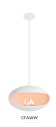 f-Cocoon Fires Aeris Wit en Witte stang  Bio-Ethanol haard