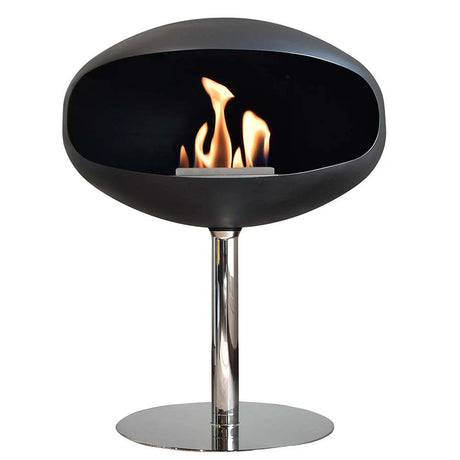 f-Cocoon Fires Pedestal zwart en RVS  Bio-Ethanol haard