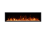 Valerio Fire Deluxe elektrische sfeerhaard 72 inch 182cm geel amber oranje vlameffect
