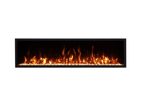 Valerio Fire Deluxe elektrische sfeerhaard 72 inch 182cm geel amber oranje vlameffect
