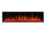 Valerio Fire Deluxe elektrische sfeerhaard 72 inch 182cm rood oranje geel vlameffect
