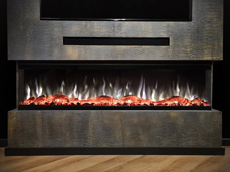f-Valerio Fire PLATINA 165cm inbouw elektrische haard woonkamer
