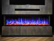 f-Valerio Fire PLATINA 165cm driezijdige elektrische sfeerhaard frontaanzicht