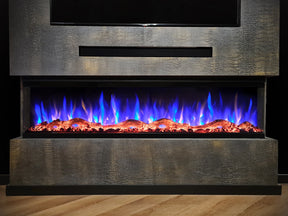 f-Valerio Fire PLATINA 165cm driezijdige elektrische sfeerhaard frontaanzicht