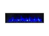 Valerio Fire Deluxe elektrische sfeerhaard 72 inch 182cm donker blauw vlameffect
