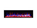 Valerio Fire Deluxe elektrische sfeerhaard 72 inch 182cm rood blauw paars vlameffect

