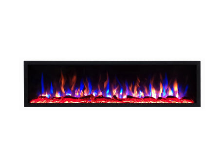 Valerio Fire Deluxe elektrische sfeerhaard 72 inch 182cm rood blauw paars vlameffect
