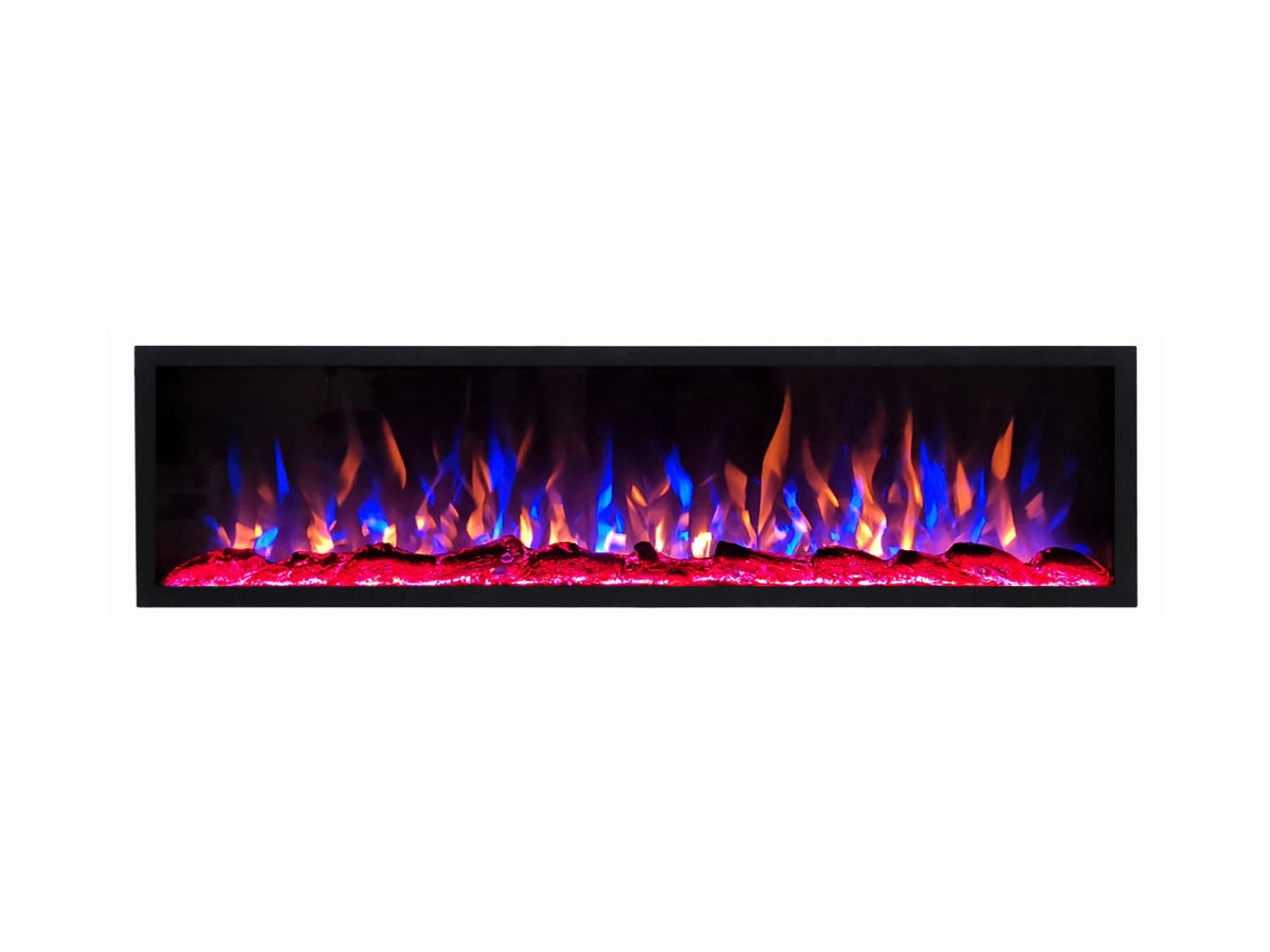 Valerio Fire Deluxe elektrische sfeerhaard 72 inch 182cm roze blauw oranje paars vlameffect
