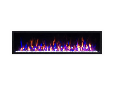Valerio Fire Deluxe elektrische sfeerhaard 72 inch 182cm wit blauw oranje vlameffect
