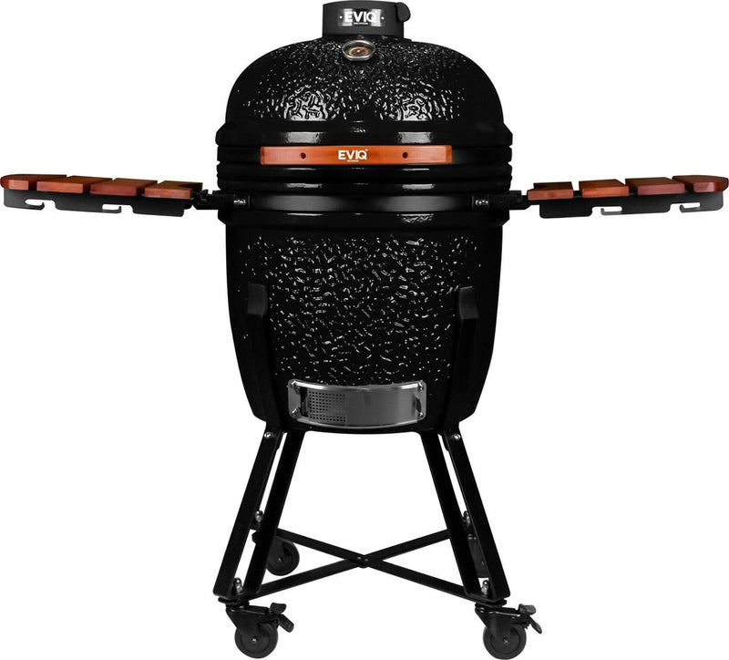 EVIQ Grillmaster Kamado 18 inch keramische houtskoolbarbecue zwart